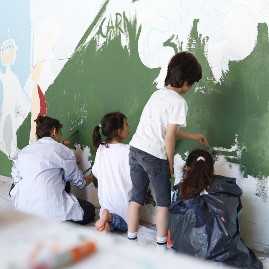 Projet Fresque de Carni Bird à l'école Vieux Bordeaux